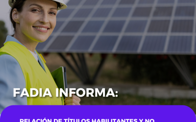 FADIA informa: relación de títulos habilitantes y no habilitantes para la profesión