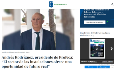 Entrevista de C de Material Eléctrico: Andrés Rodríguez, presidente de Profeca, subraya que el sector de las instalaciones “ofrece una oportunidad de futuro real”